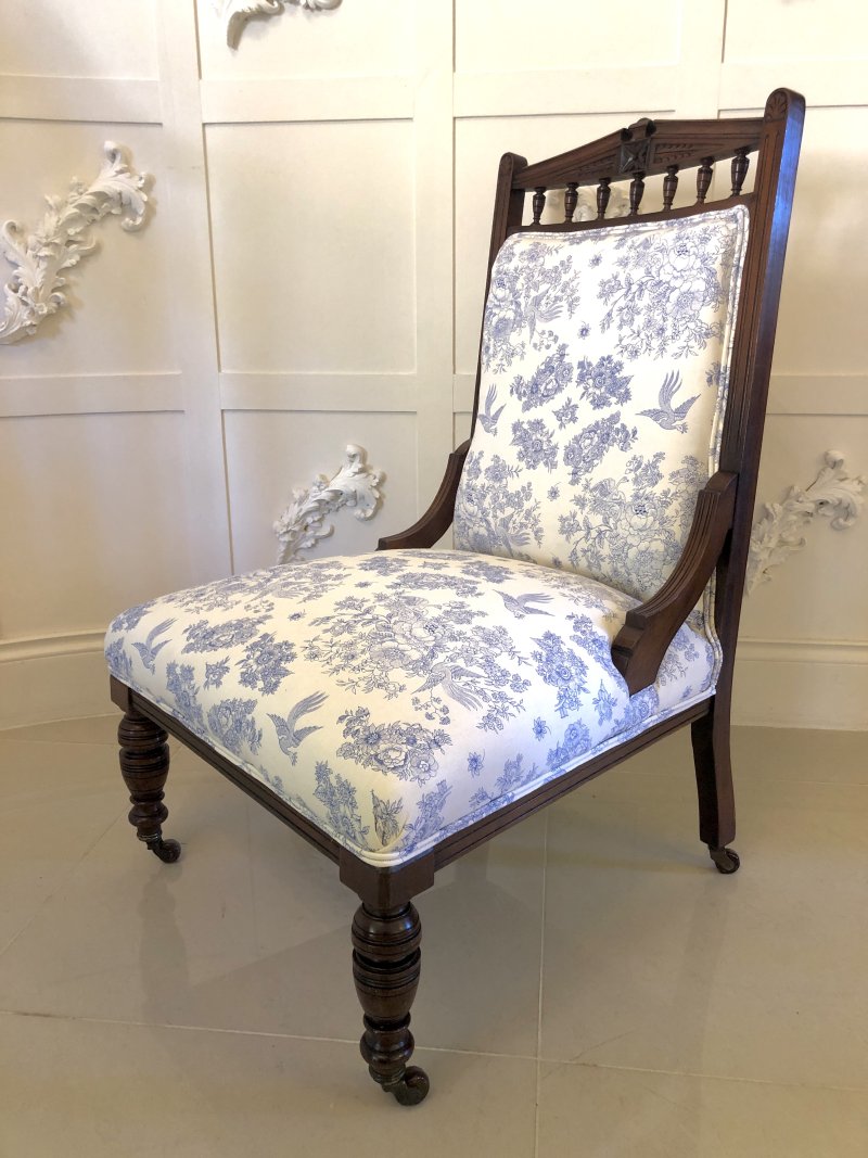 Antique Carved Walnut Ladies Chair